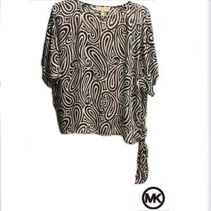 Michael Kors Black and White Swirl Blouse